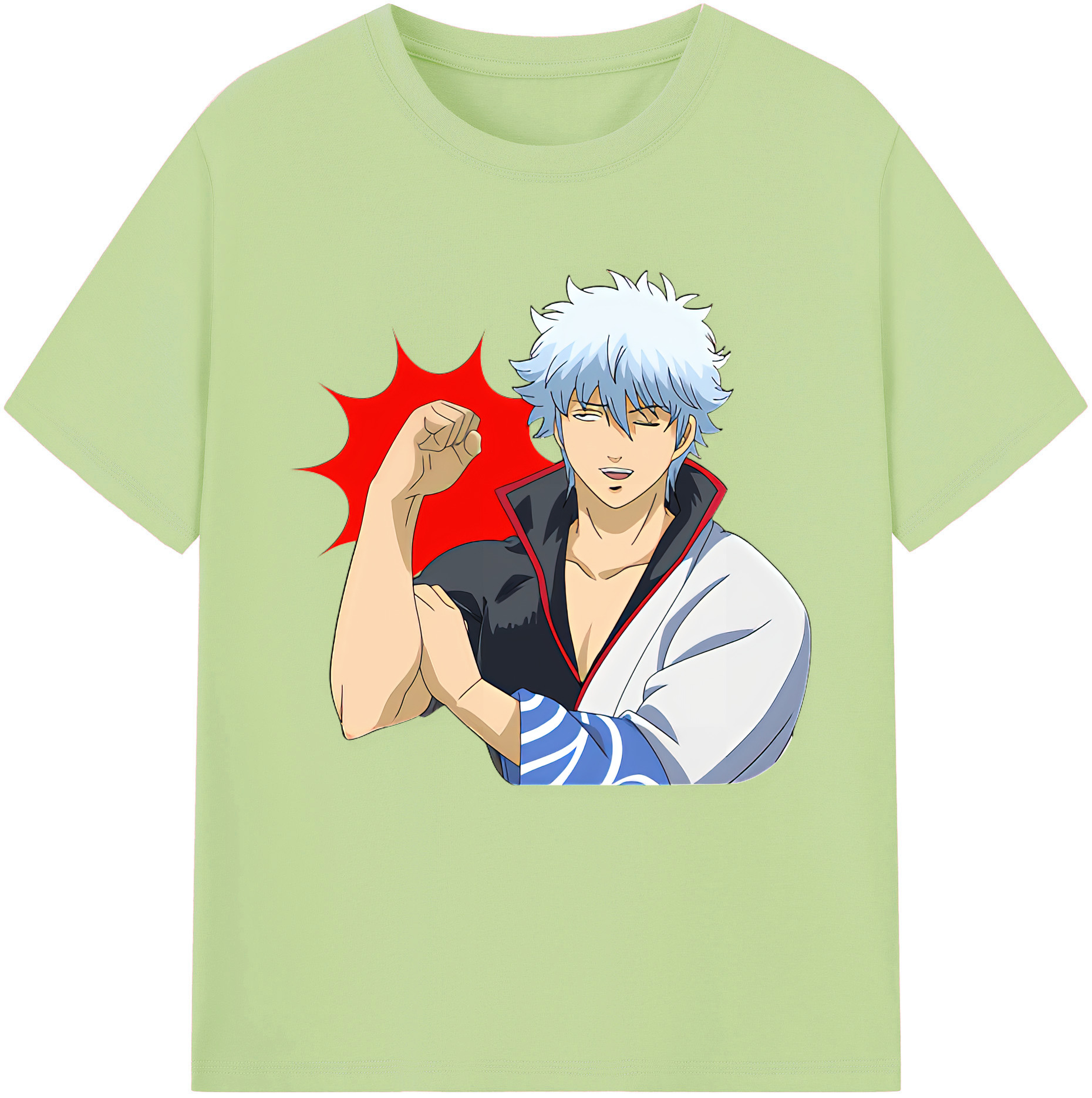 （画像用） ぎんたま 坂田銀時（さかたぎんとき） 神楽 志村新八（しむら しんぱち） GINTAMA Sakata Gintoki Kagura Shimura Shinpachi 綿100％半袖Tシャツ（フロントプリント）